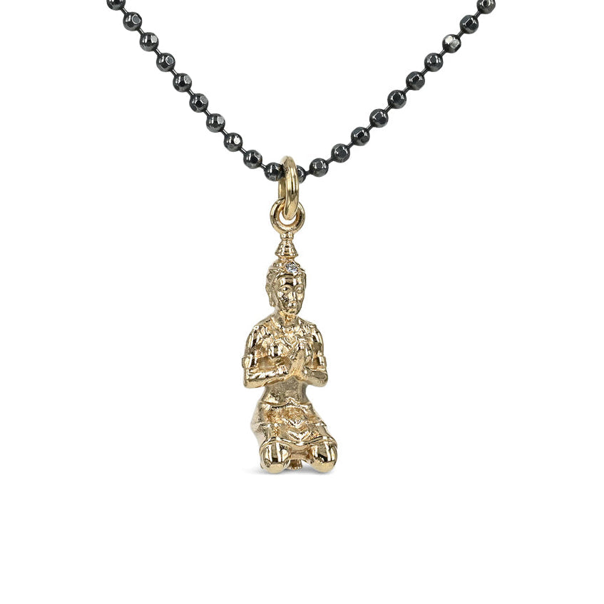 Believe - 14 kt. Namastee Buddha med diamant