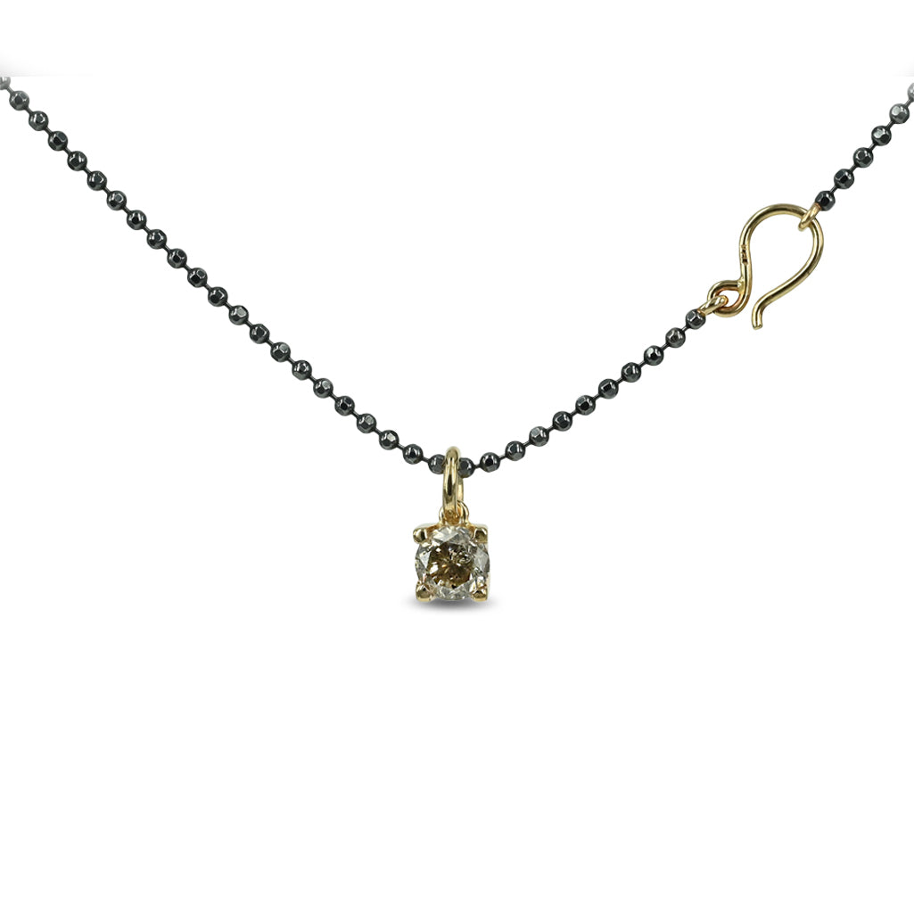 One of a kind - 14 kt. Guld vedhæng med Unik 1,42 ct. Diamant