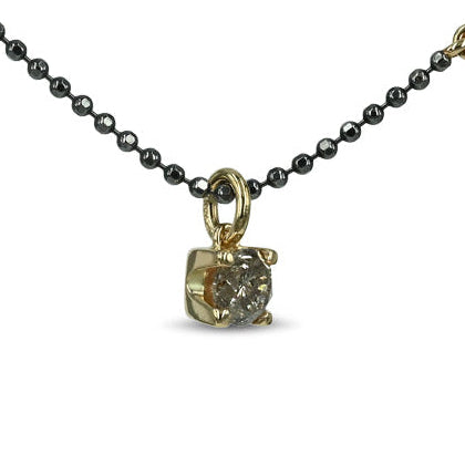 One of a kind - 14 kt. Guld vedhæng med Unik 1,42 ct. Diamant