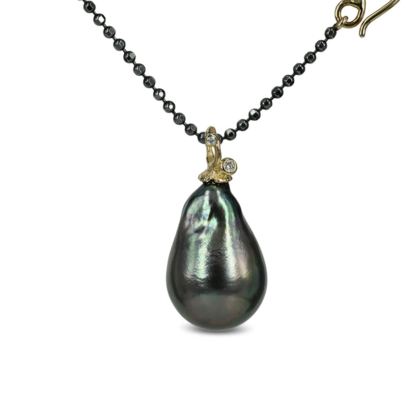 One of a kind - 14 kt. Guld vedhæng med Tahitiperle