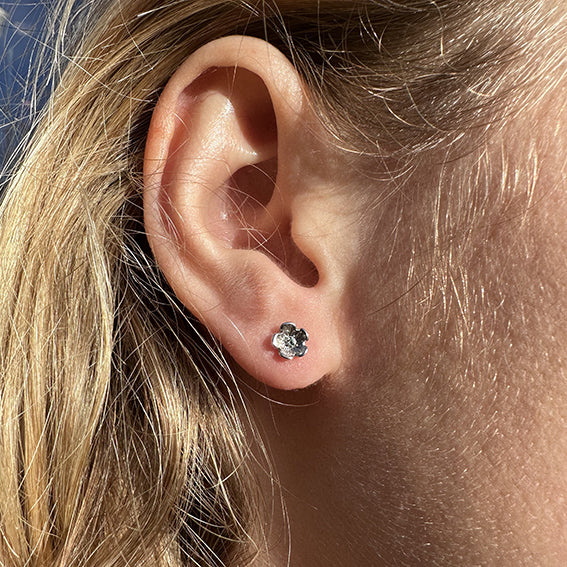 Fairytale - 14 kt. Hvidguld Ørering med Diamanter