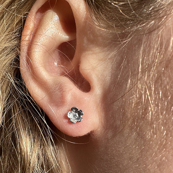 Fairytale - 14 kt. Hvidguld Ørering med Diamanter