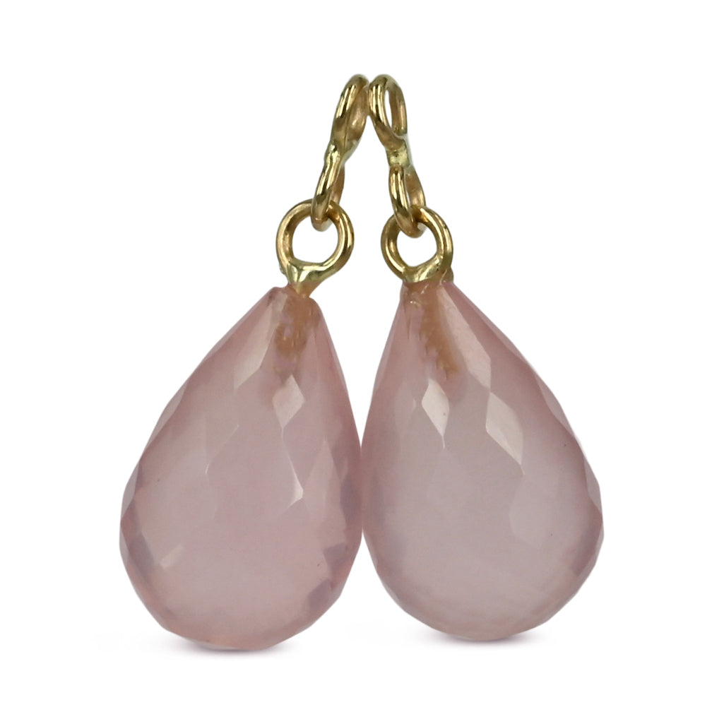 14 kt. Gulds drop - Pink Ametyst