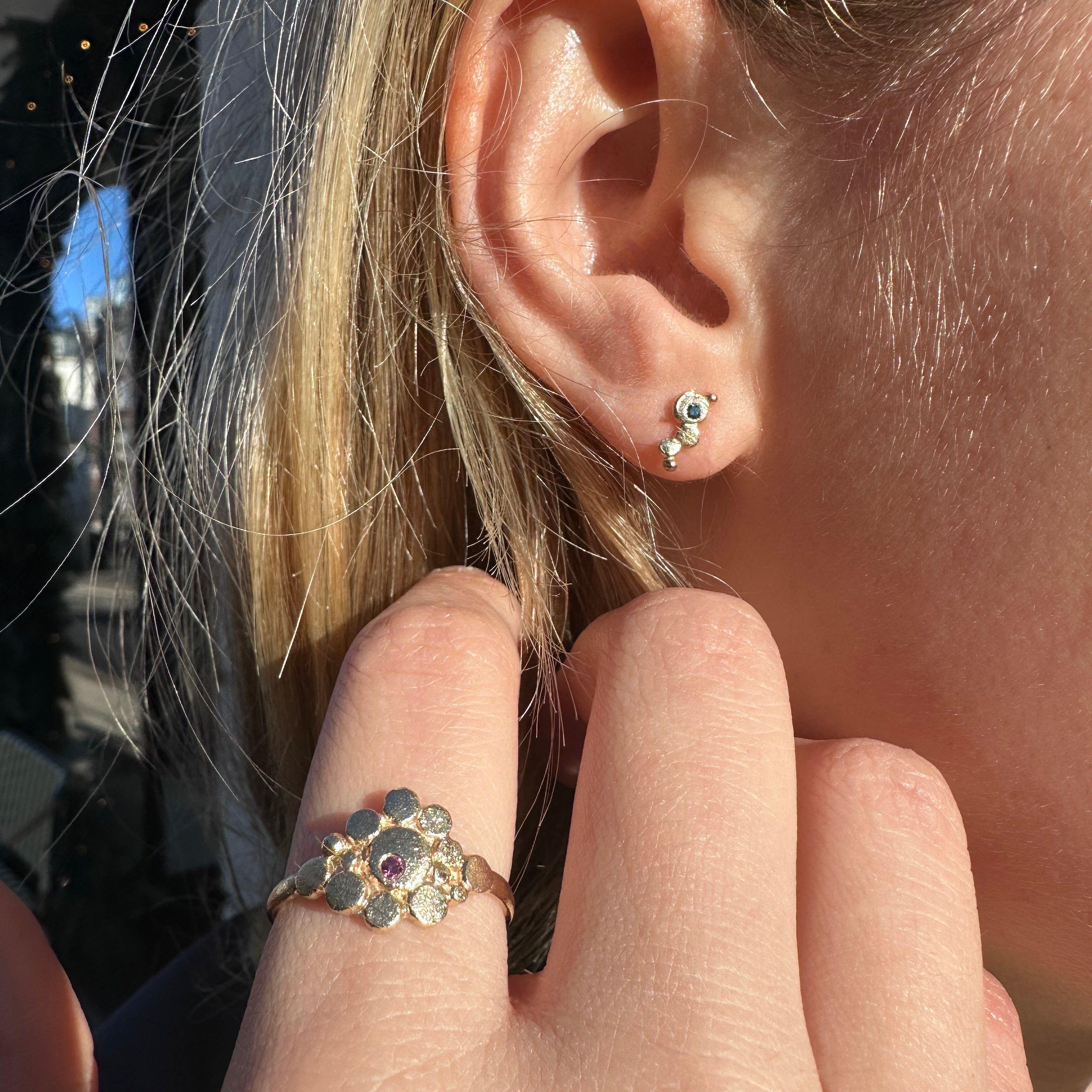 Kaskade - 14 kt. Guldring