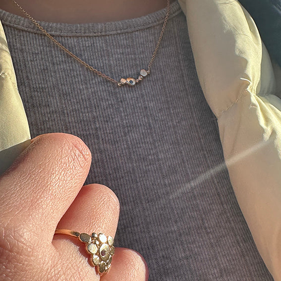 Kaskade - 14 kt. Guldring