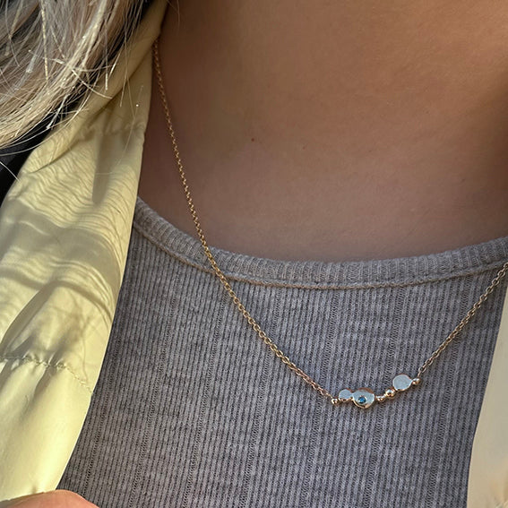 Kaskade - Guldkæde med 14 kt. guld & Diamant