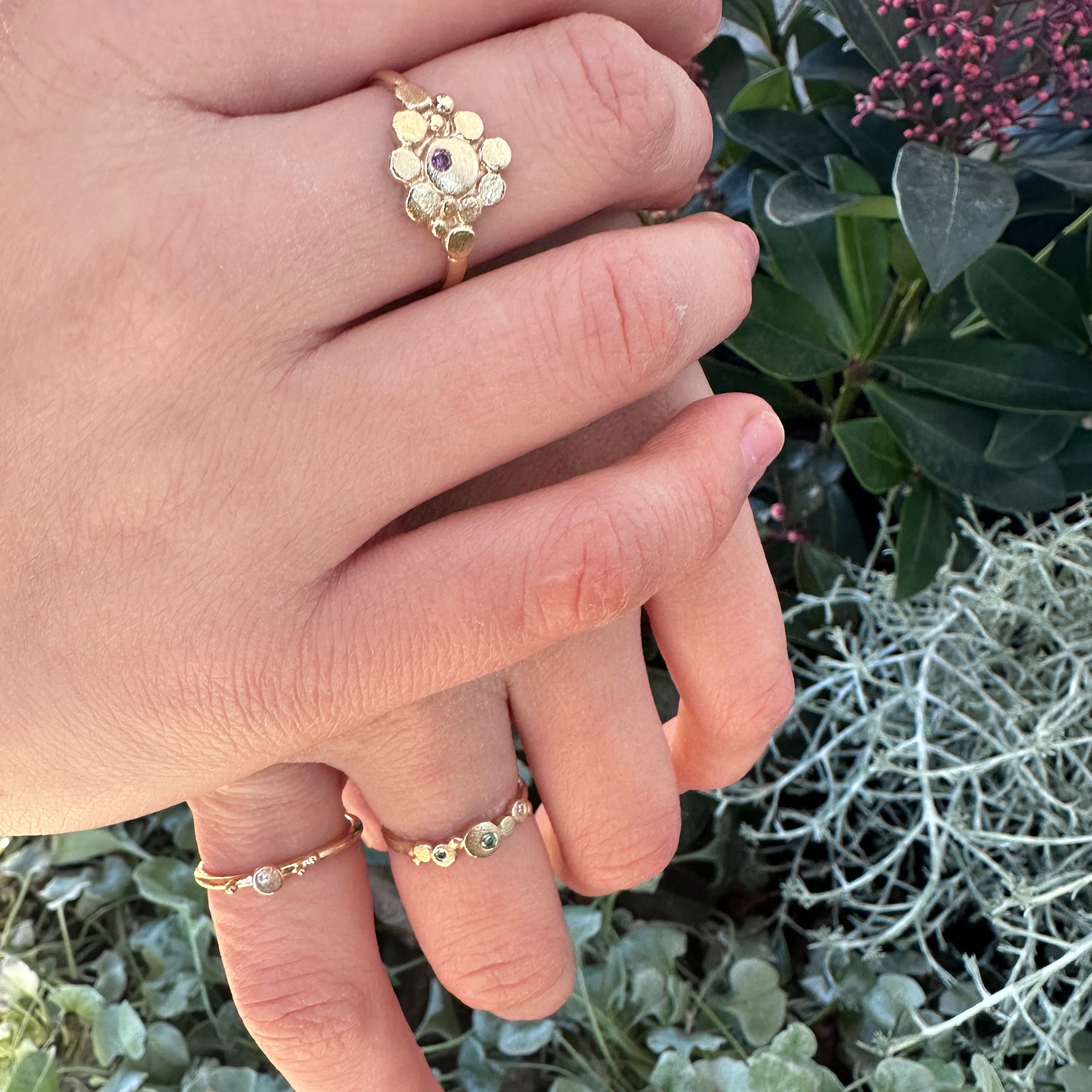 Kaskade - 14 kt. Guldring