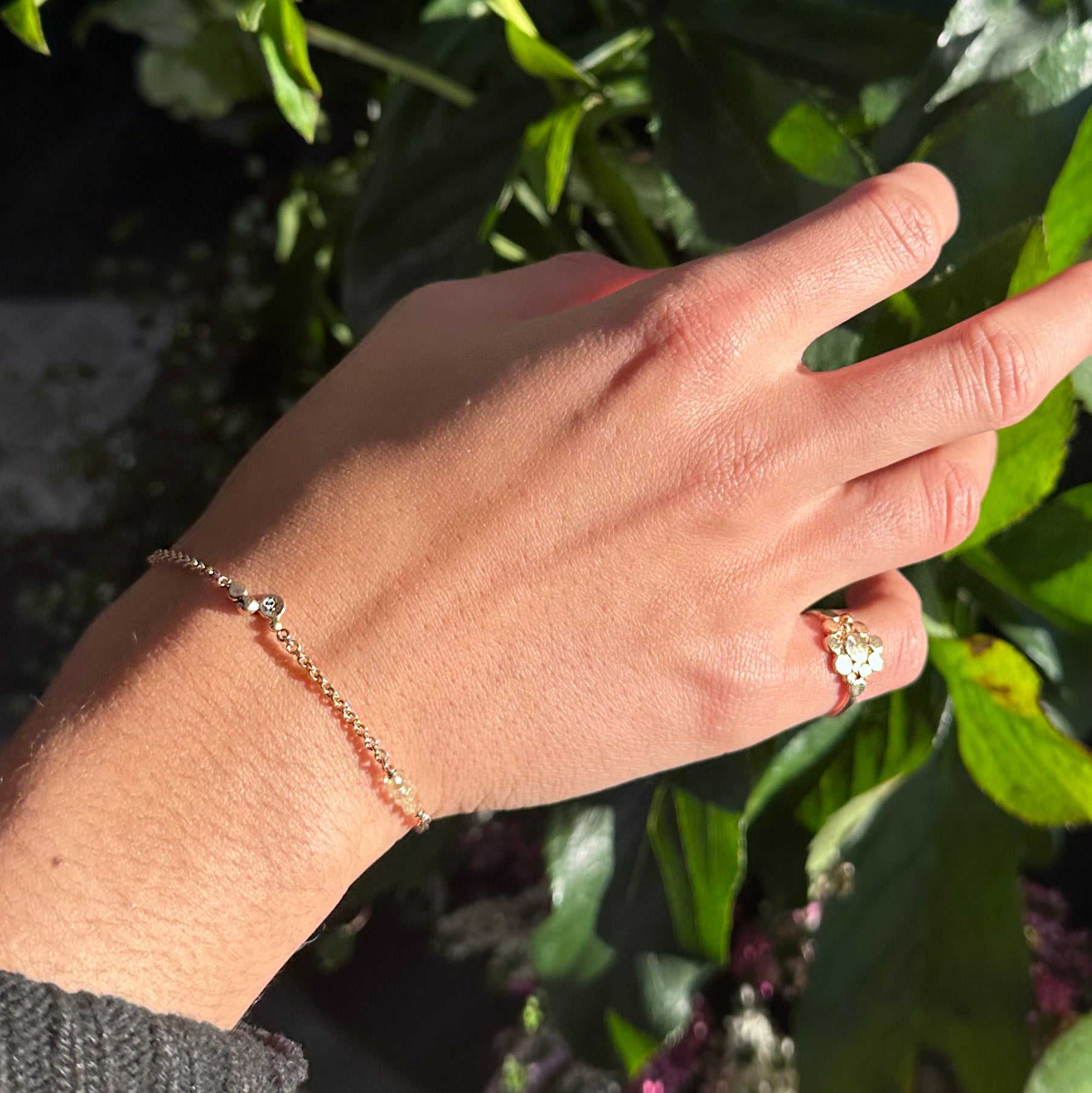 Kaskade - 14 kt. Guldring