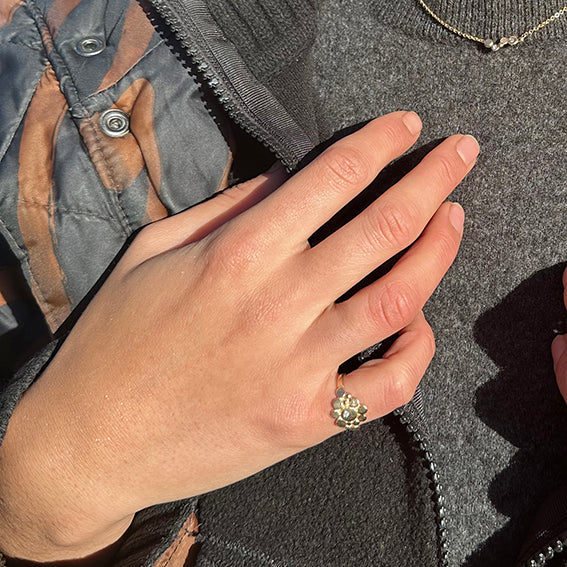 Kaskade - 14 kt. Guldring