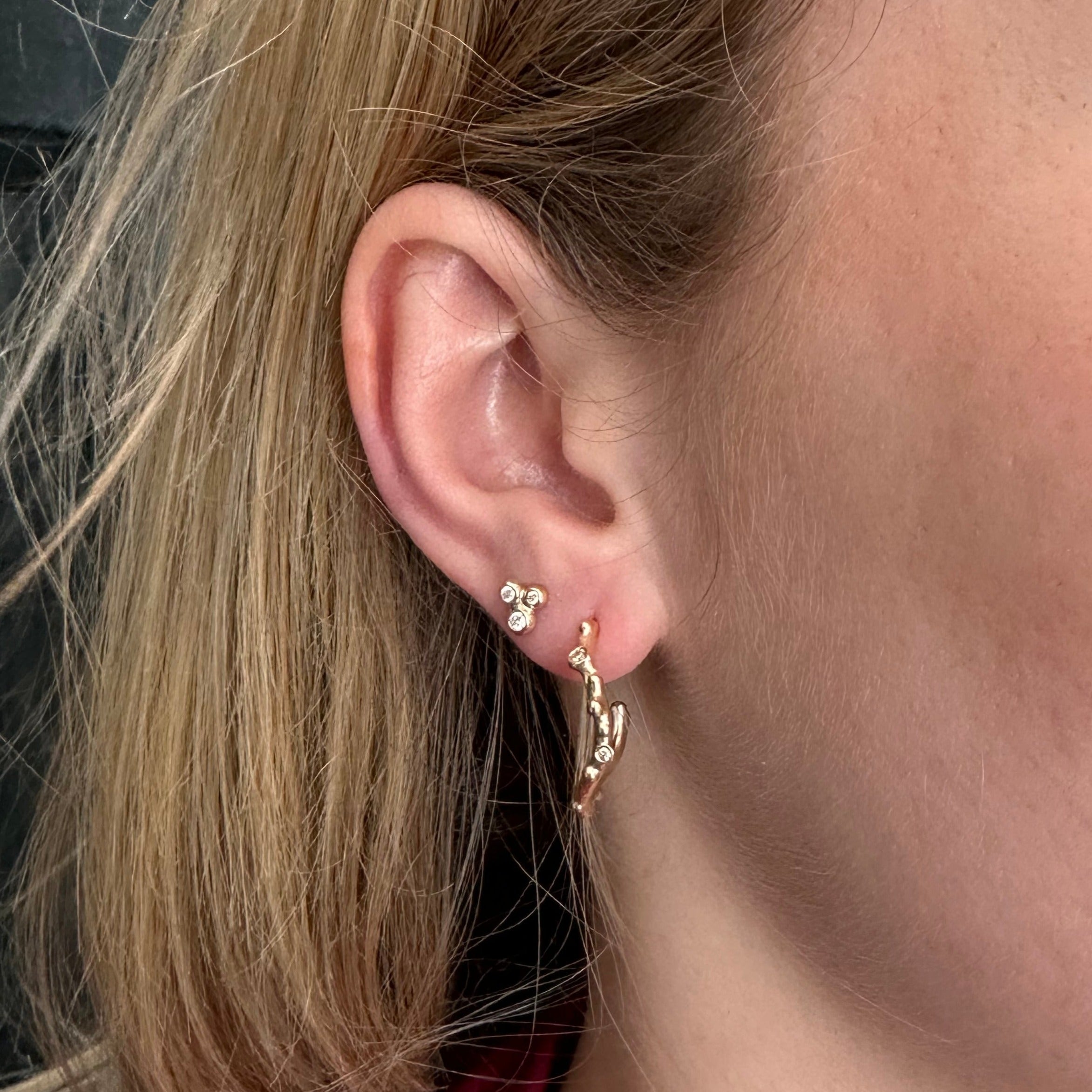 smukke hoops med diamanter