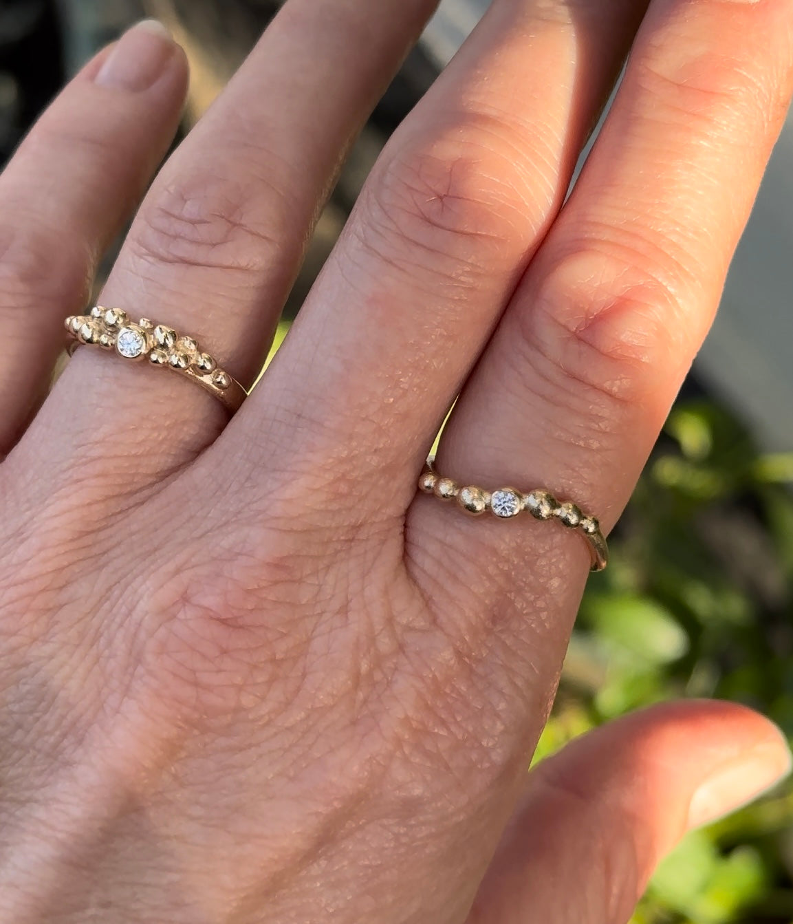 Timeless Elegance - 14 kt kuglering med diamant