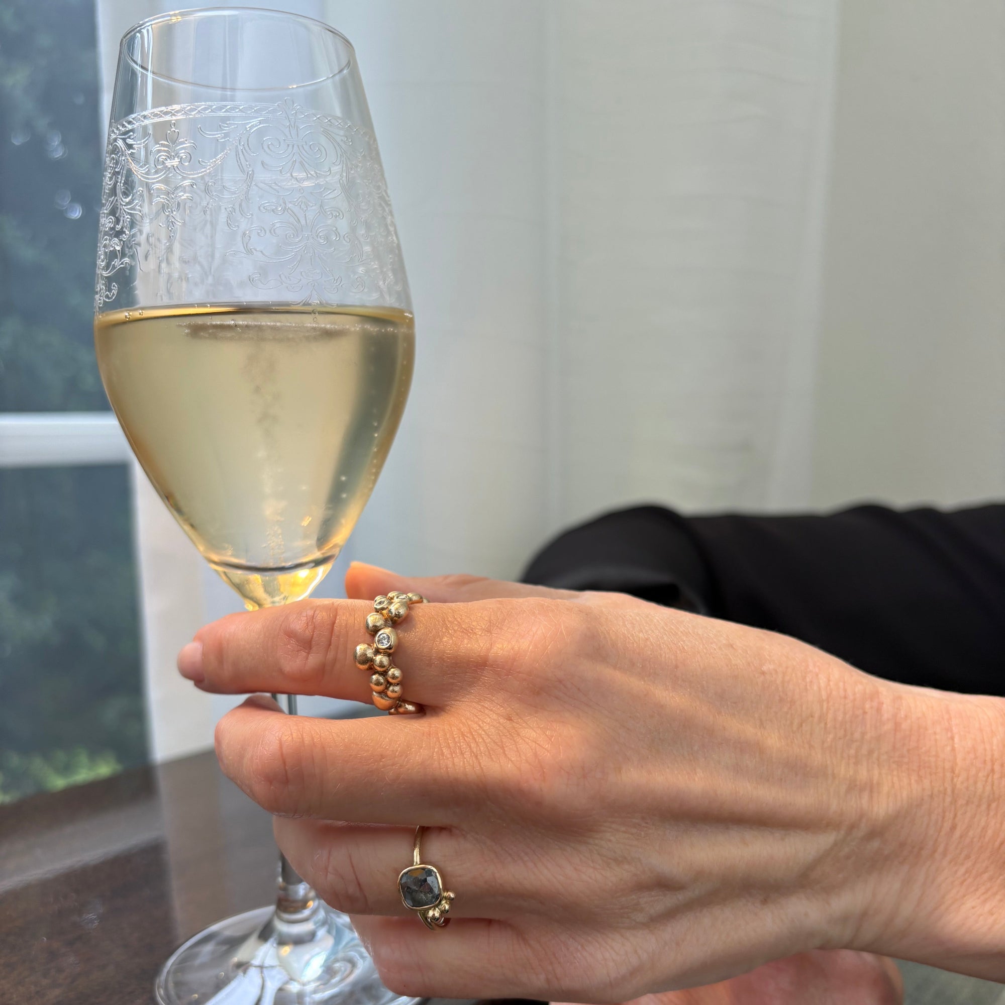 One of a kind - 14 kt. Guldring med diamant