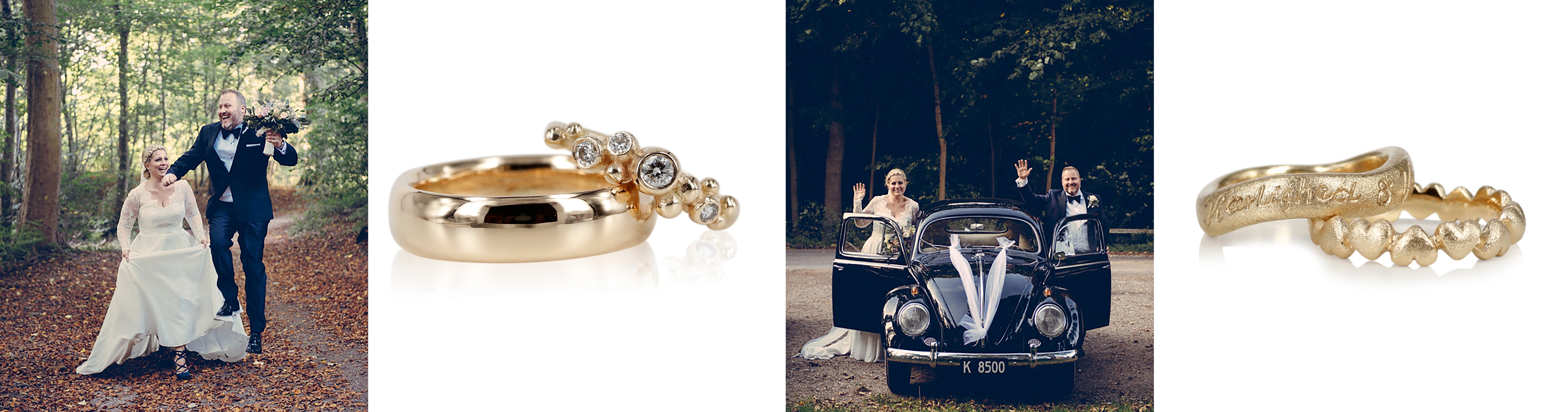 Bryllupsbilleder og vielsesringe - de vigtigtigste to minder fra jeres store dag