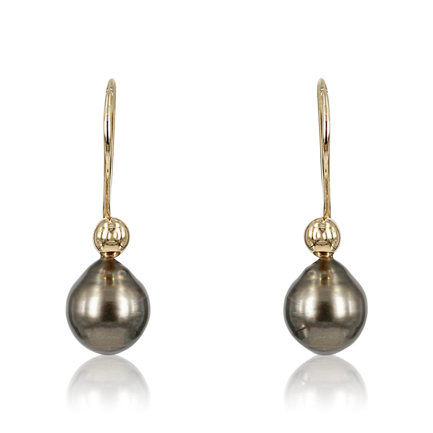 Bubbles - 14 kt Guld ørering med aftagelig perle  14 kt. guld ørekroge, øreringene kan bærers med og uden perler og de kan vælges efter ønske, her får du mulighed for flere øreringe i en, da perlerne kan skiftes.