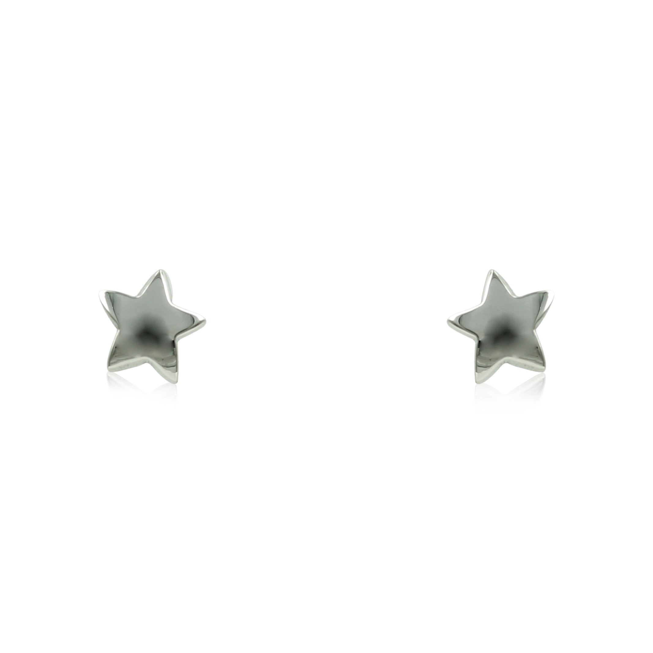 3. Believe - 14 kt. Hvidgulds stjerne øreringe