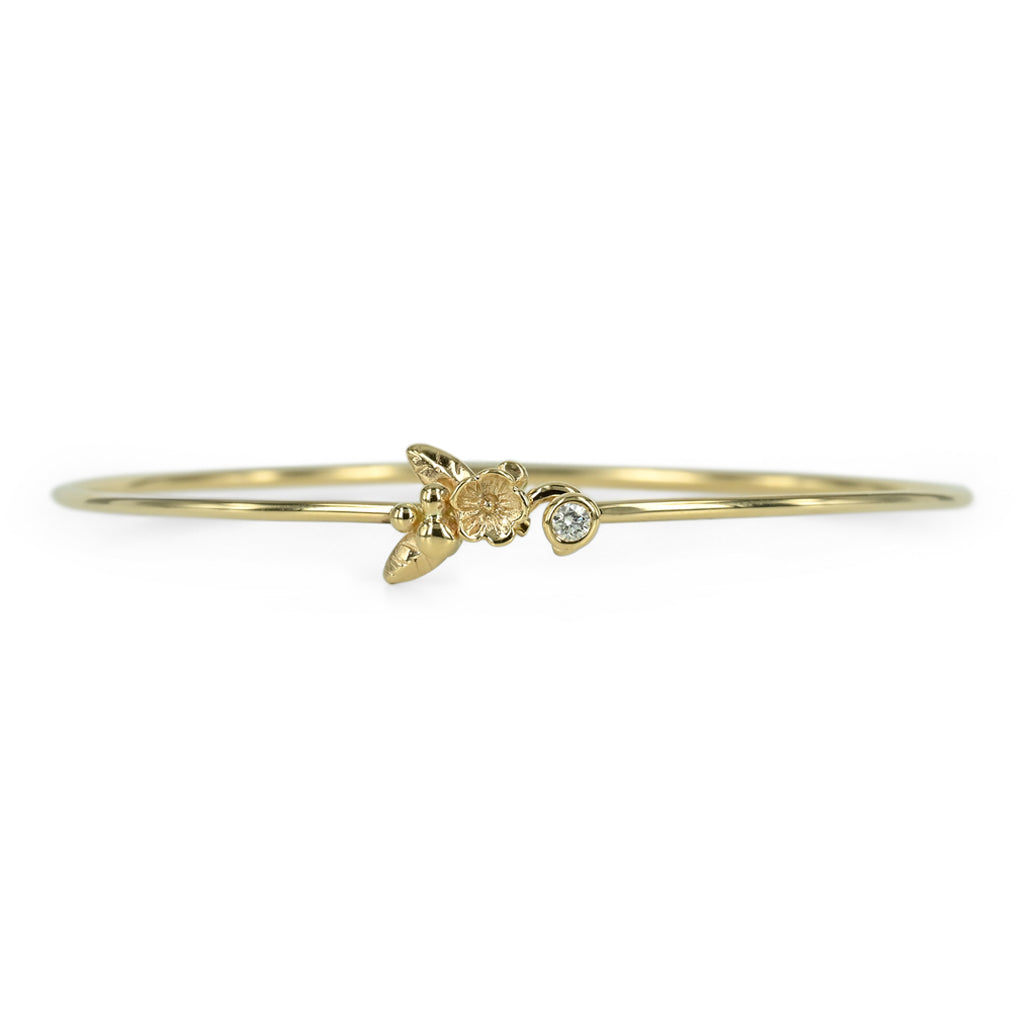 One of a kind - Armring i 14 kt. guld & Diamant