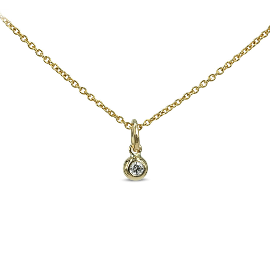 Bubbles - 14 kt. Guld - Diamant vedhæng