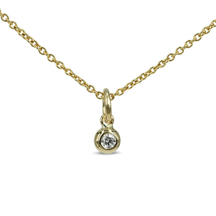 Bubbles - 14 kt. Guld - Diamant vedhæng