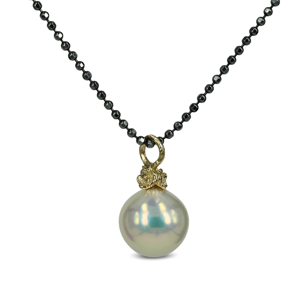 One of a kind - 14 kt. Guld vedhæng med hvid Ferskvandsperle