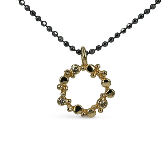 Bubbles - 14 kt. guld diamant vedhæng