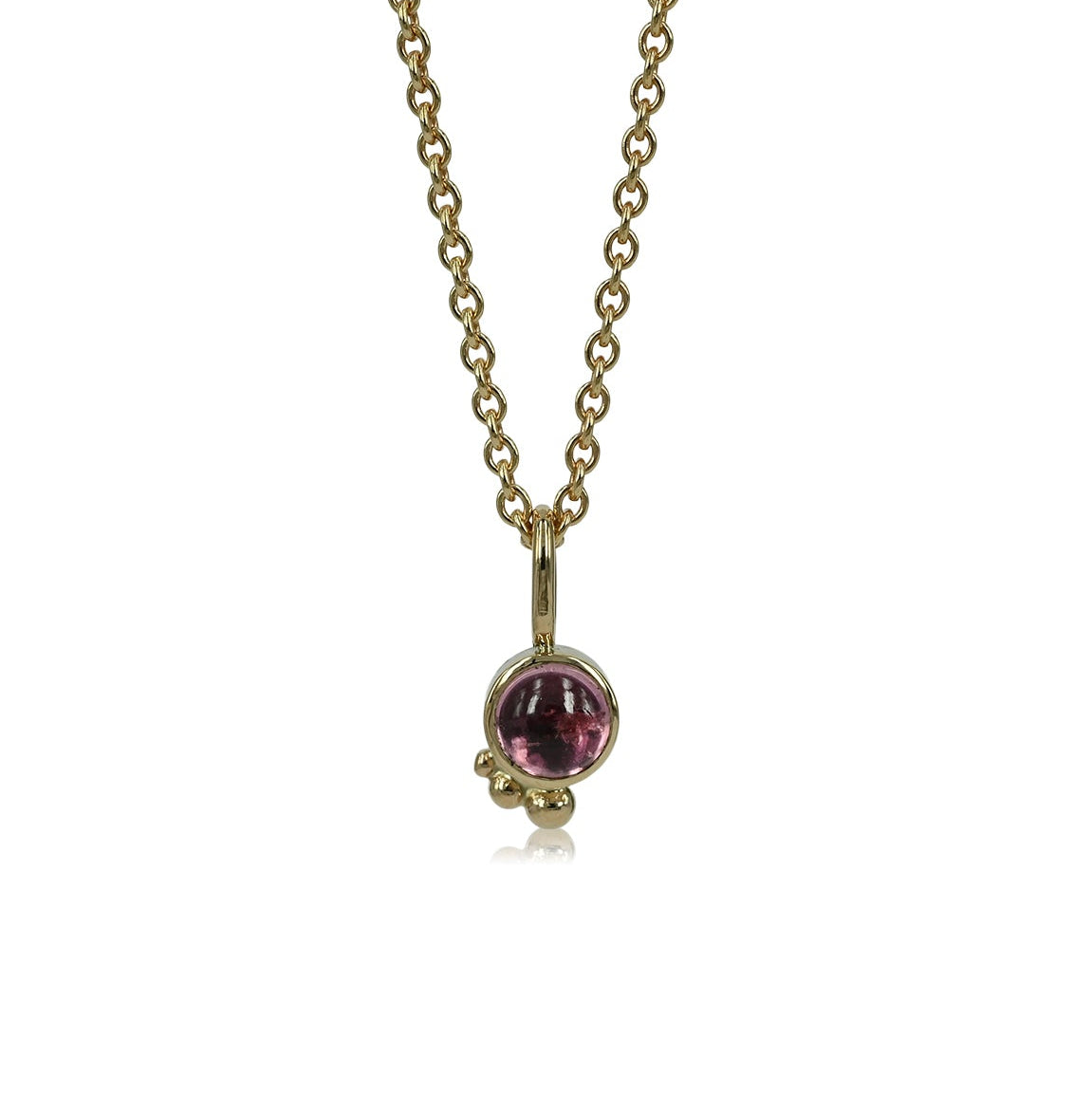 One of a kind  - 14 kt. Guld vedhæng med pink turmalin