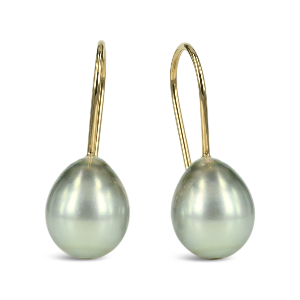 14 kt. guld ørekroge, med smukke Tahiti perler