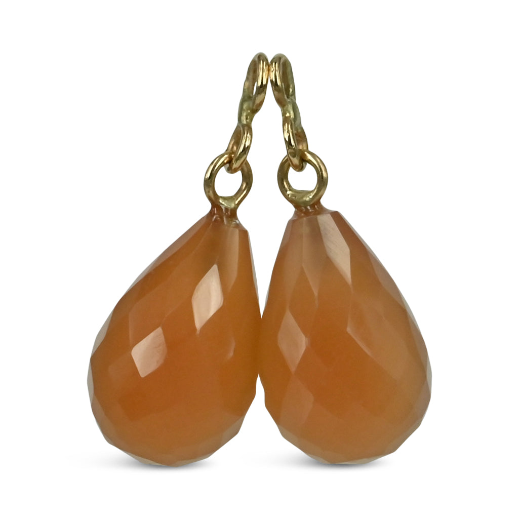 14 kt. Gulds drop - Lys Carniol