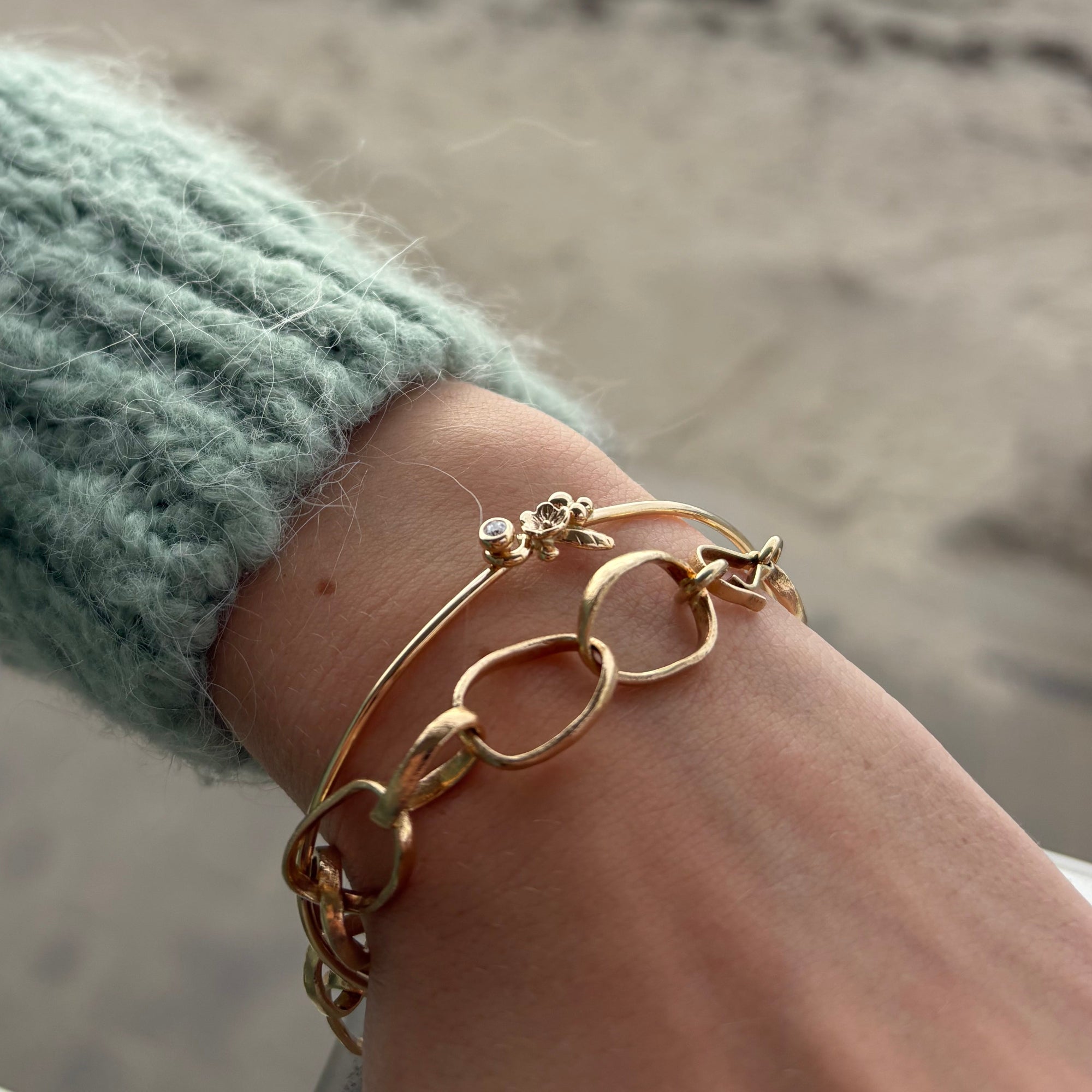 One of a kind - Armring i 14 kt. guld & Diamant