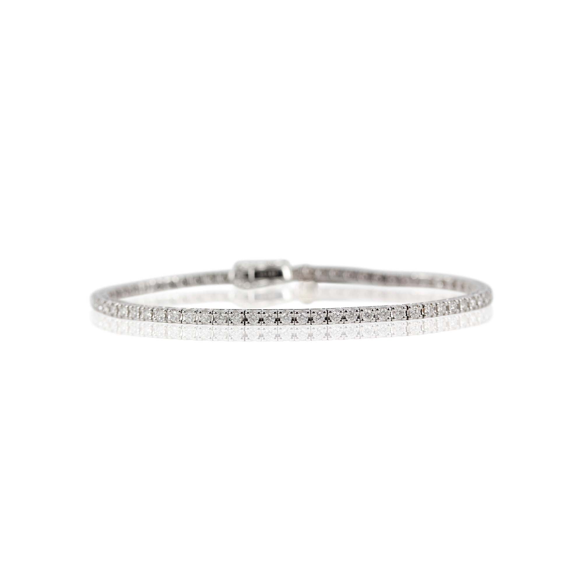 Hvidguld diamant armbånd - Tennis armbånd 1,61 ct