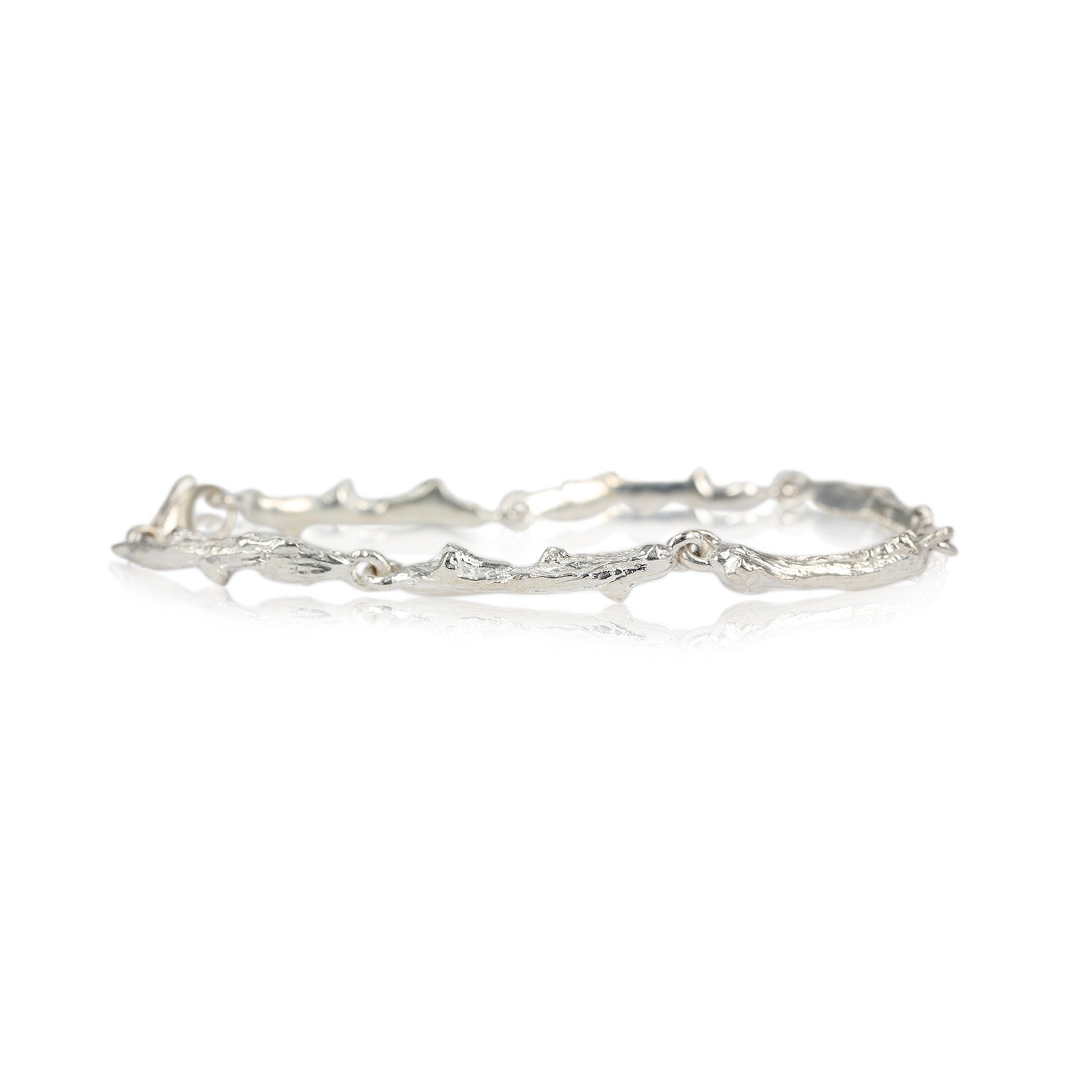 Lys sølv - Nature - Sølv gren armbånd