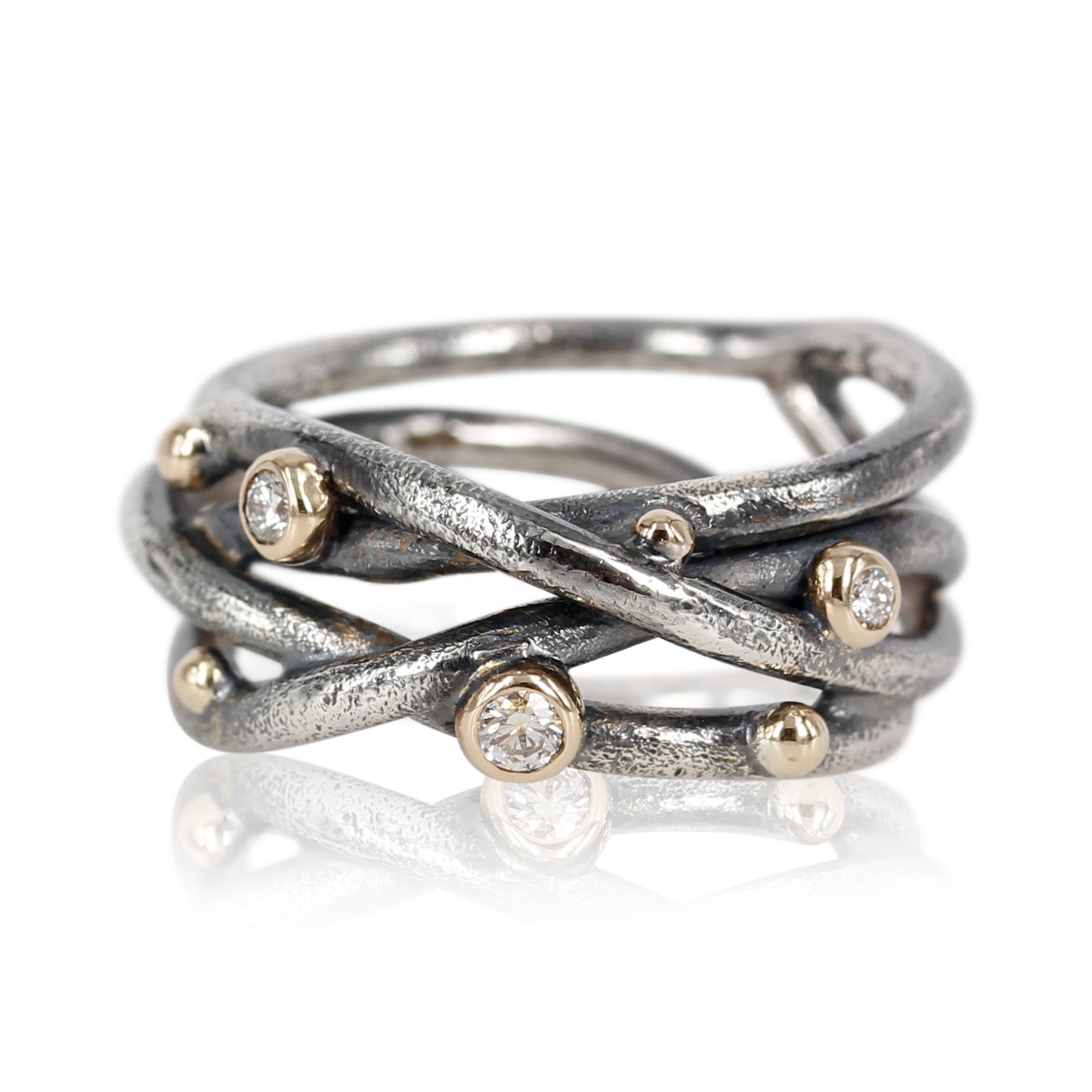 Infinity - Smuk sølvring med diamanter